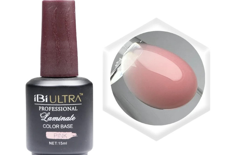 رابر بیس (لمینت) کاشت ناخن صورتی آی بی آی Ibi