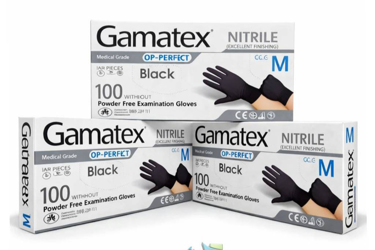 دستکش نیتریل مشکی سایز M