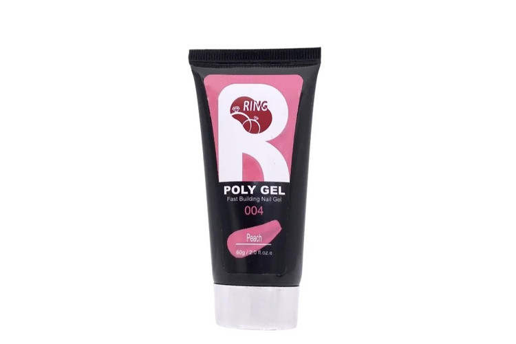 پلی ژل کاشت ناخن رینگ کد 004 رنگ هلویی متوسط Peach